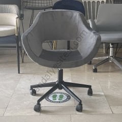 Store Siyah Ayaklı Çalışma Koltuğu Gri