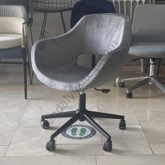 Store Siyah Ayaklı Çalışma Koltuğu Gri