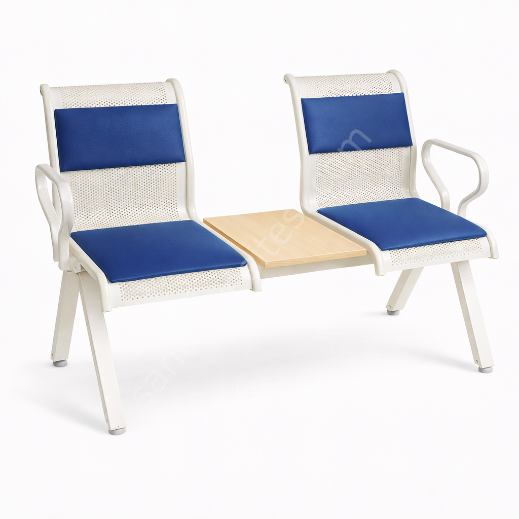 Eta Metal Sehpalı İkili Bekleme Koltuğu