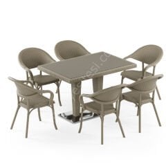 Oscar Plastik Masa Sandalye Takımı