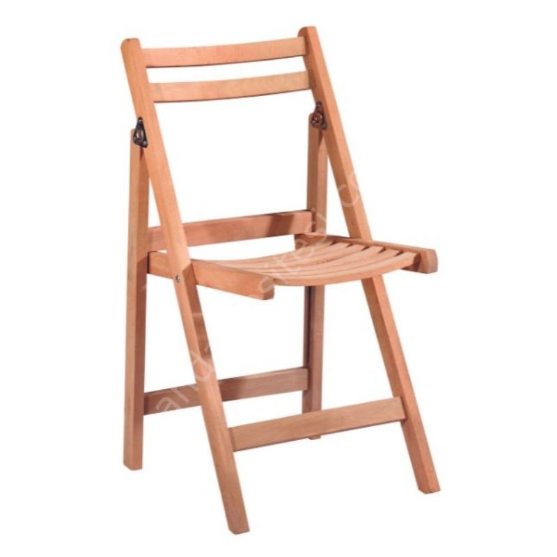 Exen Katlanır Ham Ahşap Sandalye