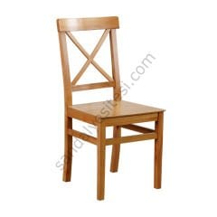 Çapraz Izgaralı Ahşap Sandalye Natural