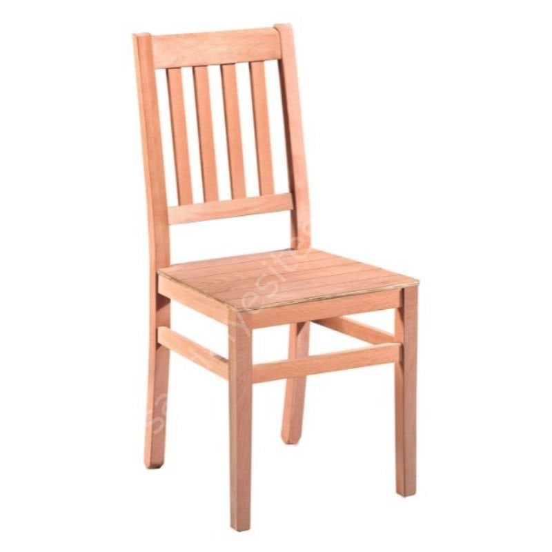 Fuga Çıtalı Izgaralı Ham Ahşap Sandalye 01