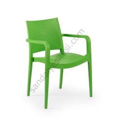Specto Plastik Sandalye Kollu yeşil