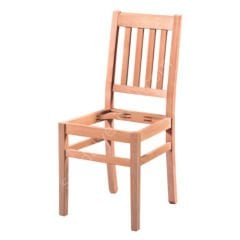 Fuga Döşemeli Çıtalı Ham Ahşap Sandalye 02