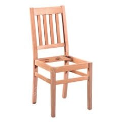 Fuga Döşemeli Çıtalı Ham Ahşap Sandalye 02