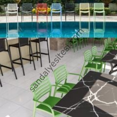 Vakame PP Kollu Plastik Sandalye Yeşil