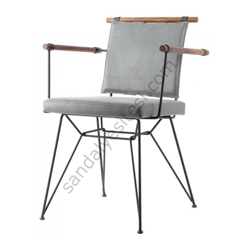 Penyes Metal Sandalye Gri