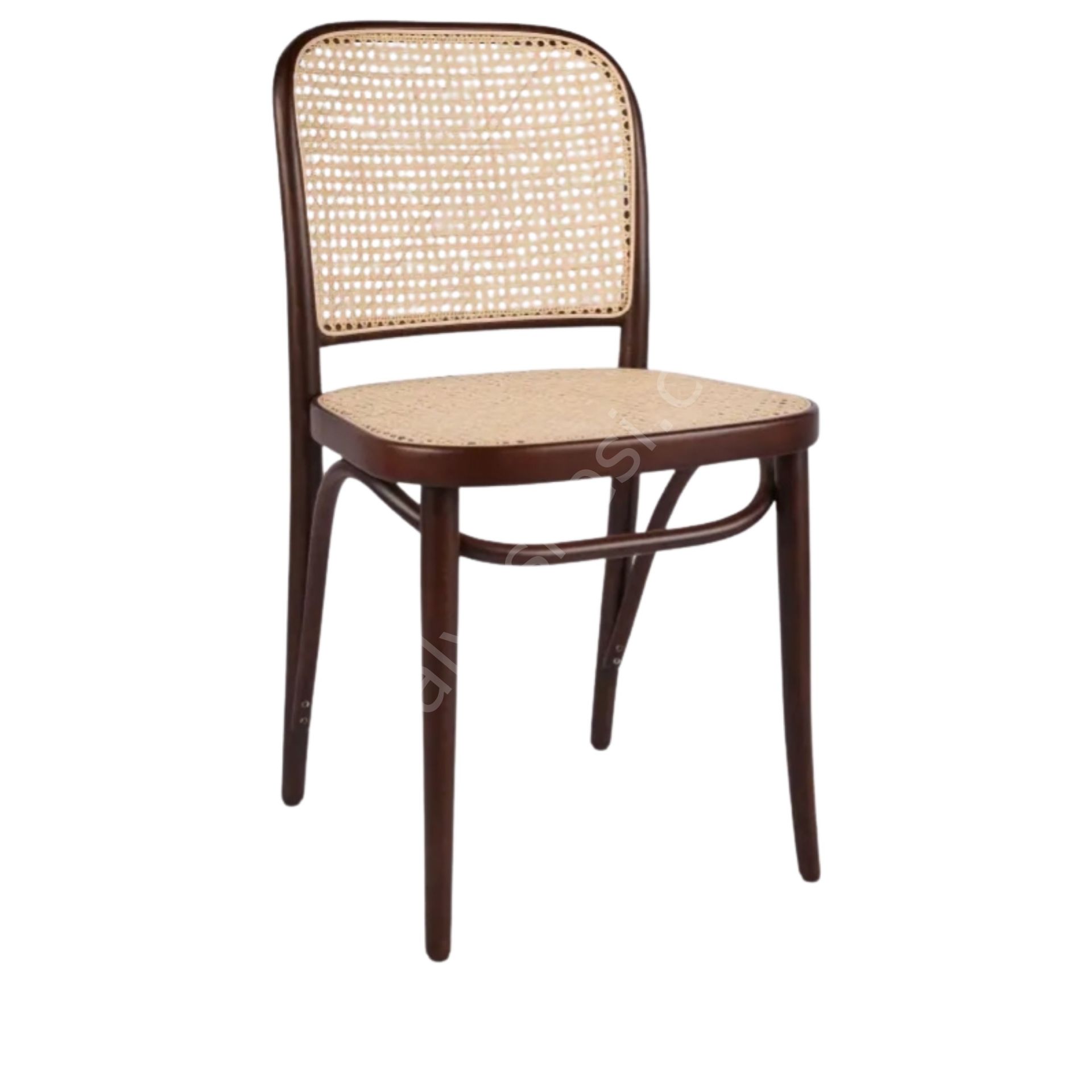 Draf Hazeranlı Thonet Sandalye Siyah Ceviz