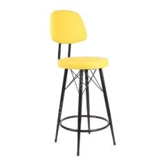 Ekom Metal Bar Sandalyesi Sarı - 65 Cm