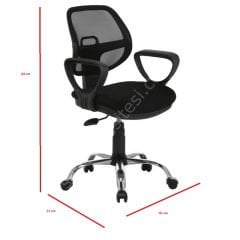 Göçek Krom Ayaklı Çalışma Koltuğu