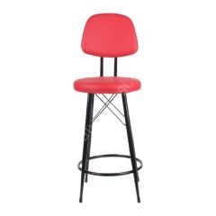 Ekom Metal Bar Sandalyesi Kırmızı - 75 Cm