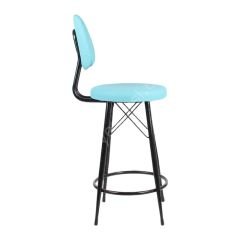 Ekom Metal Bar Sandalyesi turkuaz - 75 Cm