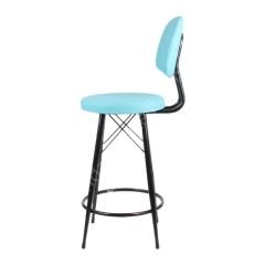 Ekom Metal Bar Sandalyesi turkuaz - 75 Cm