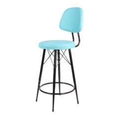 Ekom Metal Bar Sandalyesi turkuaz - 75 Cm