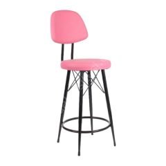 Ekom Metal Bar Sandalyesi pembe - 75 Cm